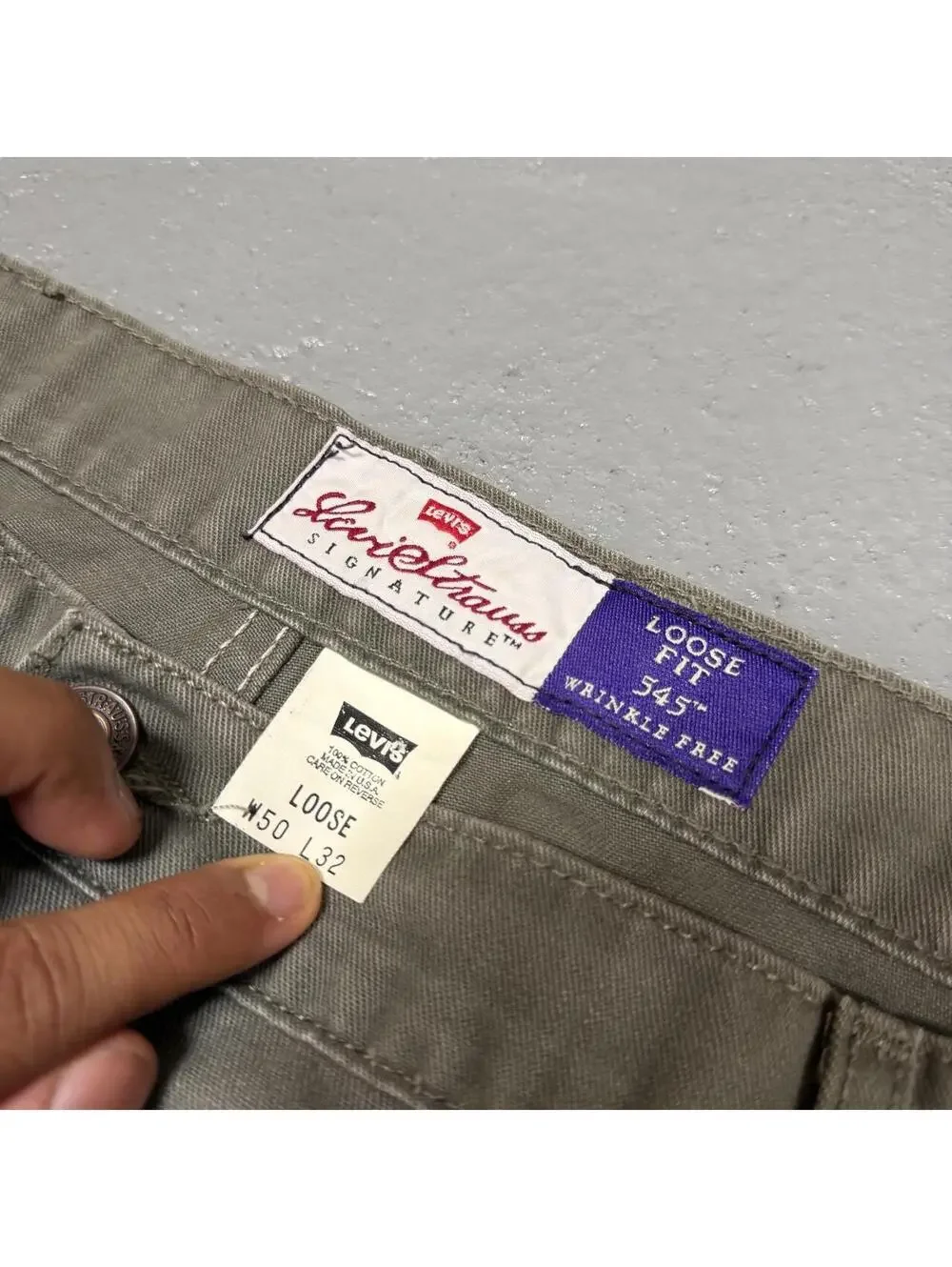 Vintage 1995 Levis Orange Tab Green 545 Loose Fit Pants